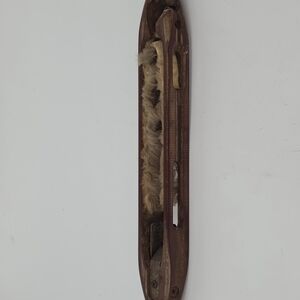 Vintage Wooden Shuttle with Wool, Draper Tru-Mold textile Levi's Denim Mfg